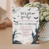 Spooky House en Forest Halloween verjaardagsfeestj Kaart