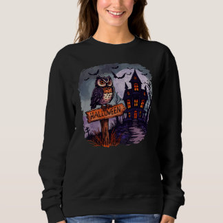 Spooky House en spookachtige uil - Gothic Hallowee Trui