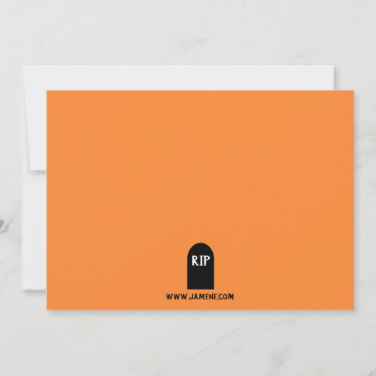 Spooky house halloween costuum party-uitnodiging kaart (Achterkant)