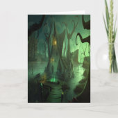 Spooky House Halloween Kaart (Voorkant)