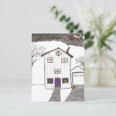 Spooky house Halloween nodigen Kaart (Staand voorkant)