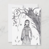 Spooky house Halloween nodigen Kaart (Achterkant)