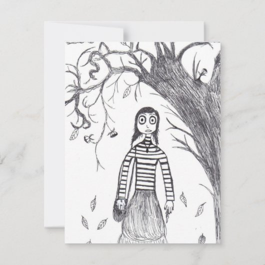 Spooky house Halloween nodigen Kaart (Achterkant)