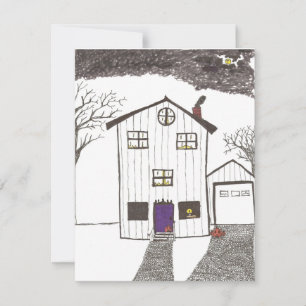 Spooky house Halloween nodigen Kaart