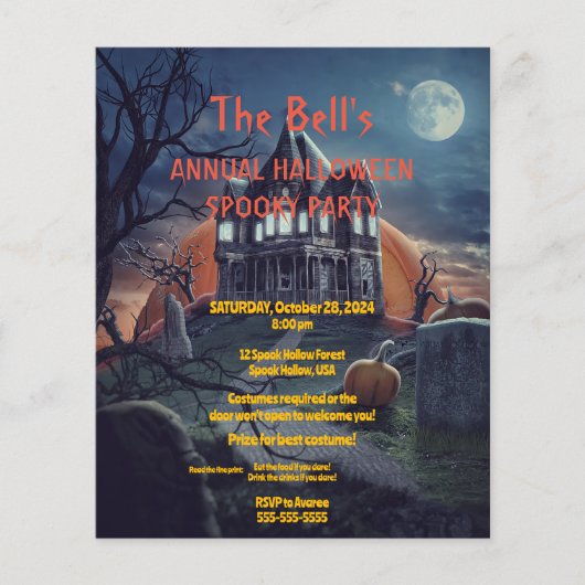 Spooky House Halloween Party Invitation (Voorkant)