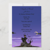 Spooky House Halloween Party Kaart (Achterkant)