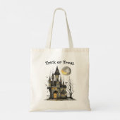 Spooky House Halloween Trick or treat Tote Bag (Achterkant)