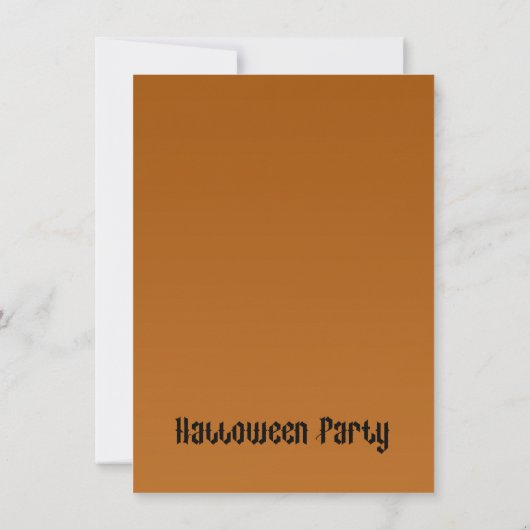 Spooky House Halloween Verjaardag Uitnodiging (Achterkant)