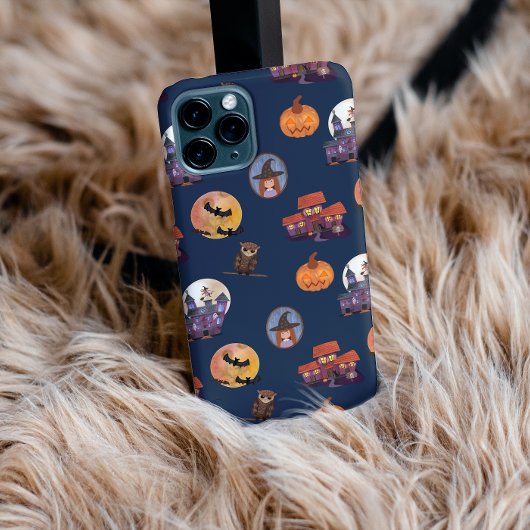Spooky House Leuke Kleine Heks Uil Maan Halloween Case-Mate iPhone Case