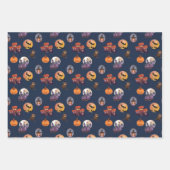 Spooky House Leuke Kleine Heks Uil Maan Halloween Inpakpapier Vel (Voorkant 3)