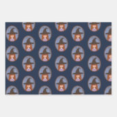 Spooky House Leuke Kleine Heks Uil Maan Halloween Inpakpapier Vel (Voorkant 2)
