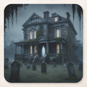 Spooky House met Ghost Onderzetter