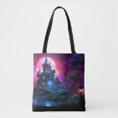 Spooky House op Halloween Hill Tote Bag (Voorkant)