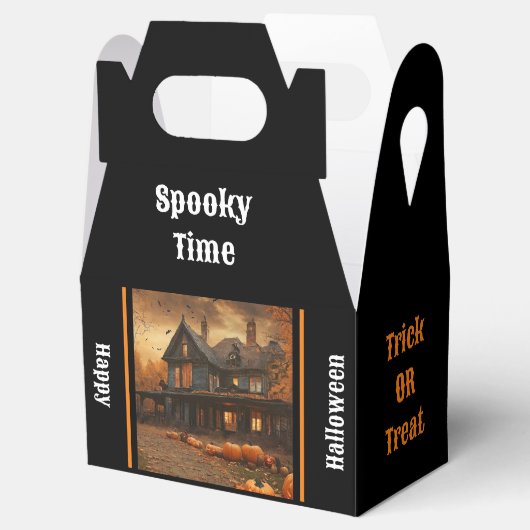 Spooky House Pompoen Halloween Collectie Bedankdoosjes (Geopend)