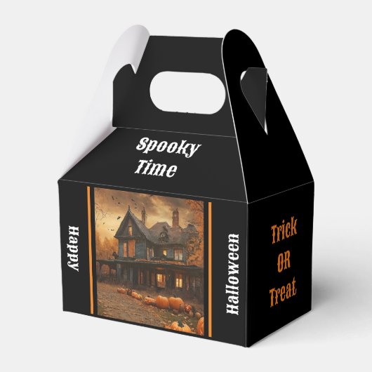 Spooky House Pompoen Halloween Collectie Bedankdoosjes (Voorkant Zijde)
