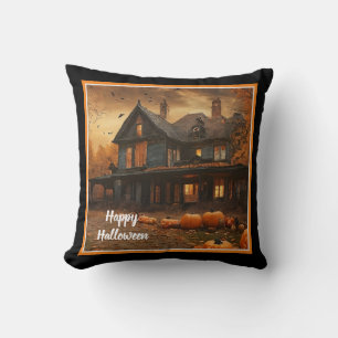 Spooky House Pompoen Halloween Collectie Kussen