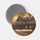 Spooky House Pompoen Halloween Collectie Magneet (Voorkant / Achterkant)