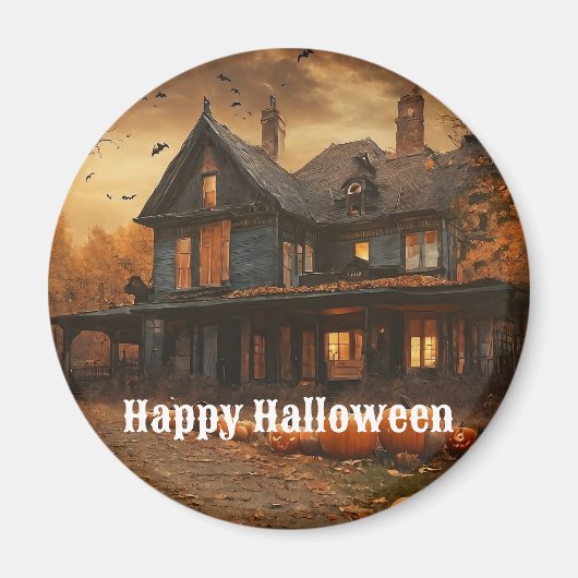 Spooky House Pompoen Halloween Collectie Magneet (Voorkant)