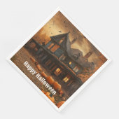 Spooky House Pompoen Halloween Collectie Servet (Hoek)