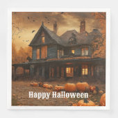 Spooky House Pompoen Halloween Collectie Servet (Voorkant)