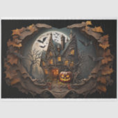 Spooky huis- Halloween Tissuepapier (Voorkant)
