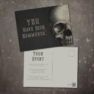 Spooky Human Skull Briefkaart