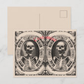 Spooky Human Skull Thunder_Cove Briefkaart (Voorkant / Achterkant)
