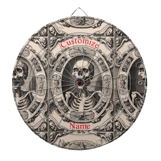 Spooky Human Skull Thunder_Cove Dartbord (Voorkant)