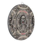 Spooky Human Skull Thunder_Cove Dartbord (Voorkant Links)
