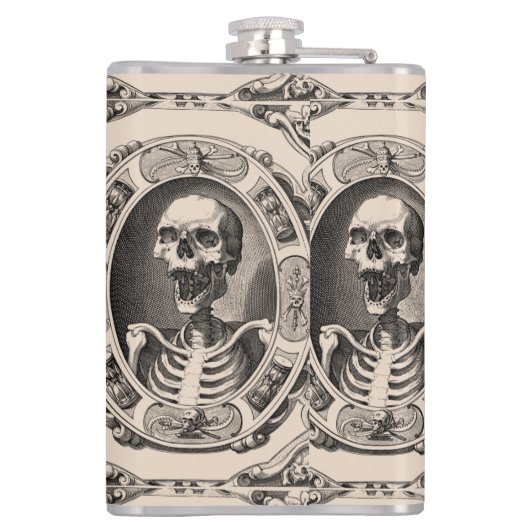 Spooky Human Skull Thunder_Cove Heupfles (Achterkant)