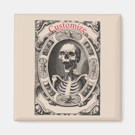 Spooky Human Skull Thunder_Cove Magneet (Voorkant)