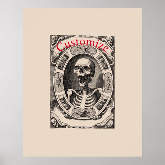 Spooky Human Skull Thunder_Cove Poster (Voorkant)
