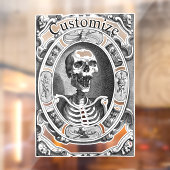Spooky Human Skull Thunder_Cove Raamsticker (Vel 2)