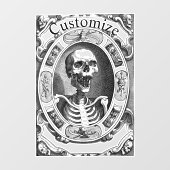 Spooky Human Skull Thunder_Cove Raamsticker (Vel)