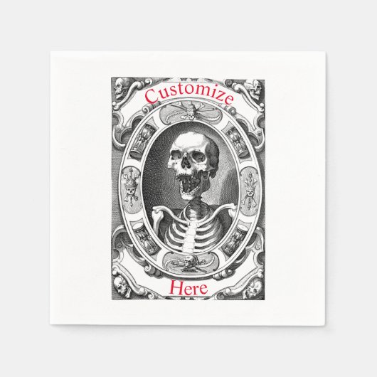 Spooky Human Skull Thunder_Cove Servet (Voorkant)