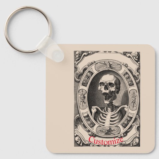 Spooky Human Skull Thunder_Cove Sleutelhanger (Voorkant)