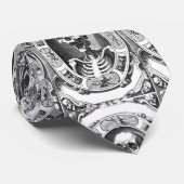 Spooky Human Skull Thunder_Cove Stropdas (Opgerold)