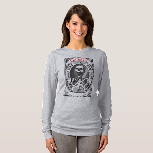 Spooky Human Skull Thunder_Cove T-shirt (Voorkant volledig)