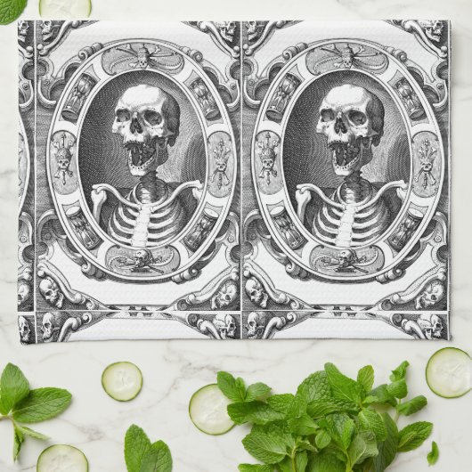 Spooky Human Skull Thunder_Cove Theedoek (Gevouwen)