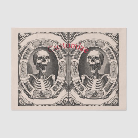 Spooky Human Skull Thunder_Cove Tissuepapier (Voorkant)