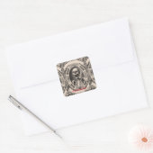 Spooky Human Skull Thunder_Cove Vierkante Sticker (Envelop)
