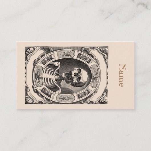 Spooky Human Skull Thunder_Cove Visitekaartje (Achterkant)