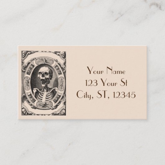 Spooky Human Skull Thunder_Cove Visitekaartje (Voorkant)