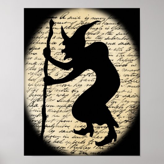 Spooky Hunched Witch Poster (Voorkant)