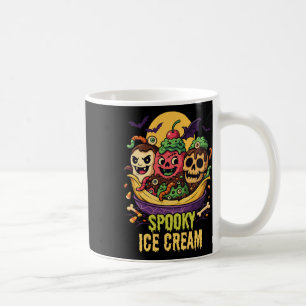 Spooky Ice Cream Dessert Halloween Design Koffiemok