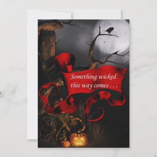 Spooky Iets met een slechte uitnodiging voor Hallo (Voorkant)