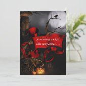 Spooky Iets met een slechte uitnodiging voor Hallo (Staand voorkant)