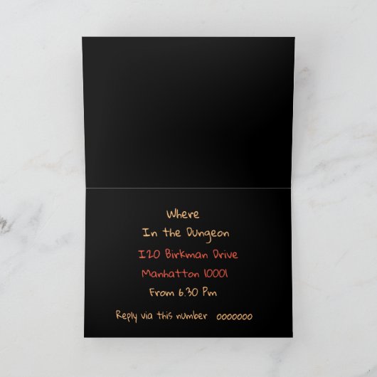 Spooky Image of House >Halloween Invitation Card Kaart (Binnen)