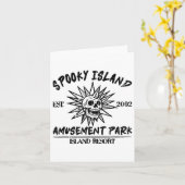 Spooky Island Amusement Park, Disco Skull, Hallowe Kaart (Gele Bloem)
