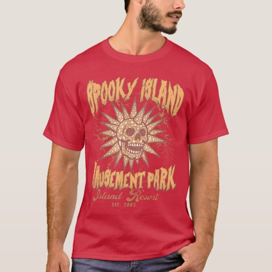 Spooky Island Est 2002 Amusement Park Island Hallo T-shirt (Voorkant)